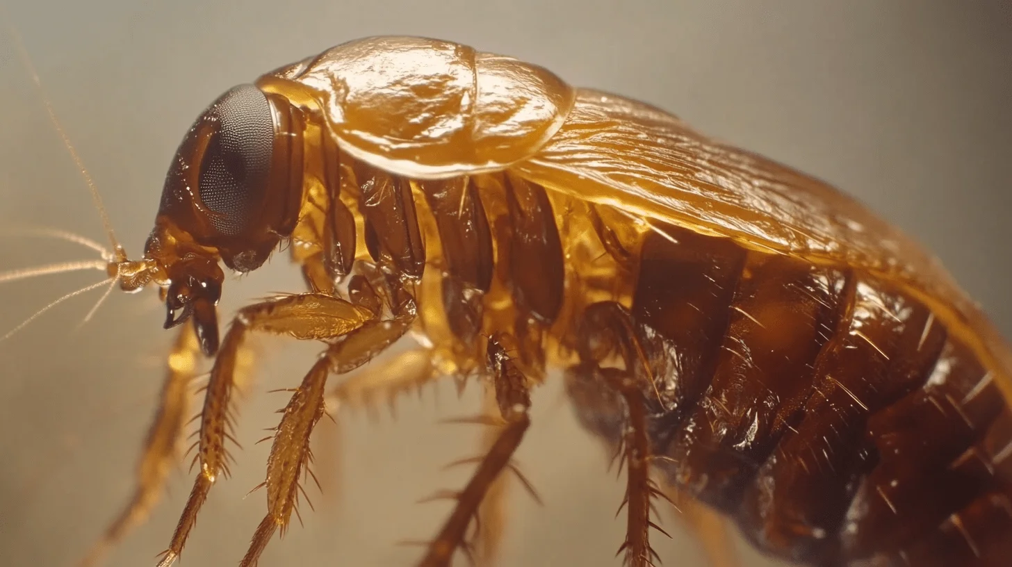 Flea treatment application in a Florida home